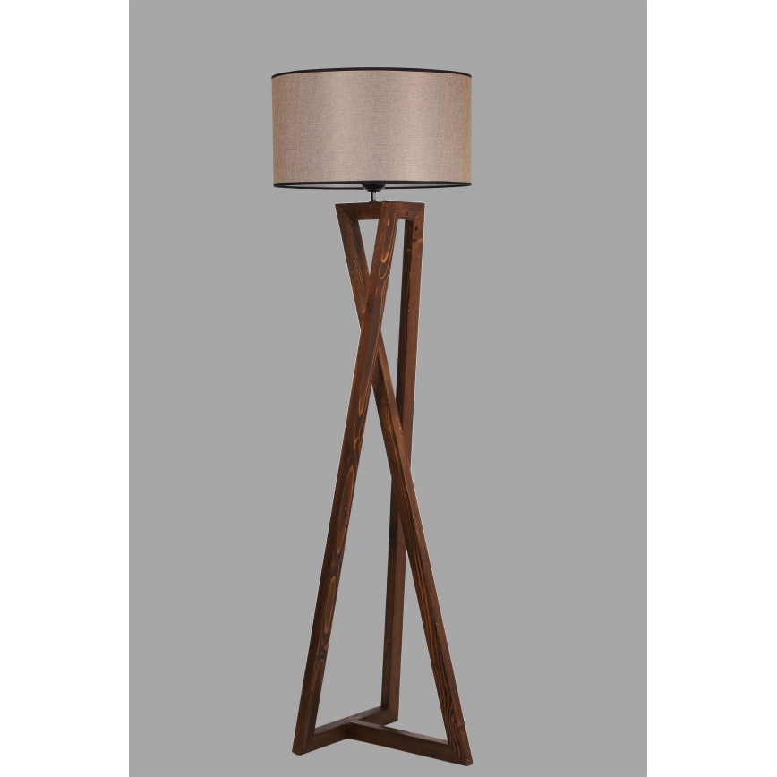 Lattialamppu MACKA 1xE27/60W/230V beige/ruskea