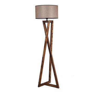 Lattialamppu MACKA 1xE27/60W/230V beige/ruskea