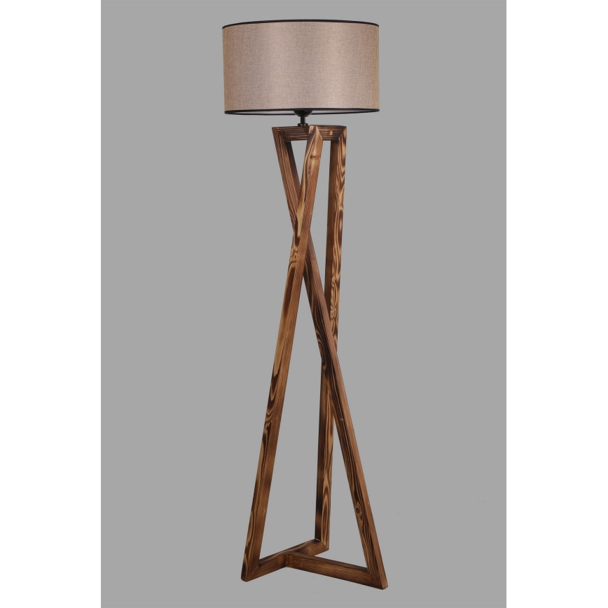 Lattialamppu MACKA 1xE27/60W/230V beige/ruskea