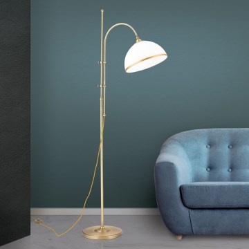 Lattialamppu OLD LAMP 1xE27/40W/230V valkoinen/pronssi
