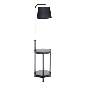 Lattialamppu pöydällä 1xE27/60W/230V USB musta