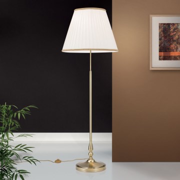 Lattialamppu TONIA 2xE27/60W/230V 154 cm valkoinen/pronssi