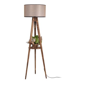 Lattialamppu TRIPOD 1xE27/60W/230V beige/ruskea