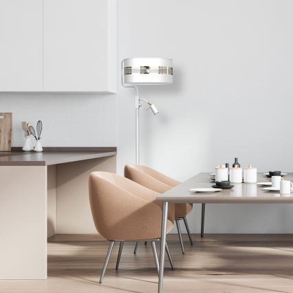 Lattialamppu ULTIMO 1xE27/40W/230V + 1xGU10/MR11/7W valkoinen