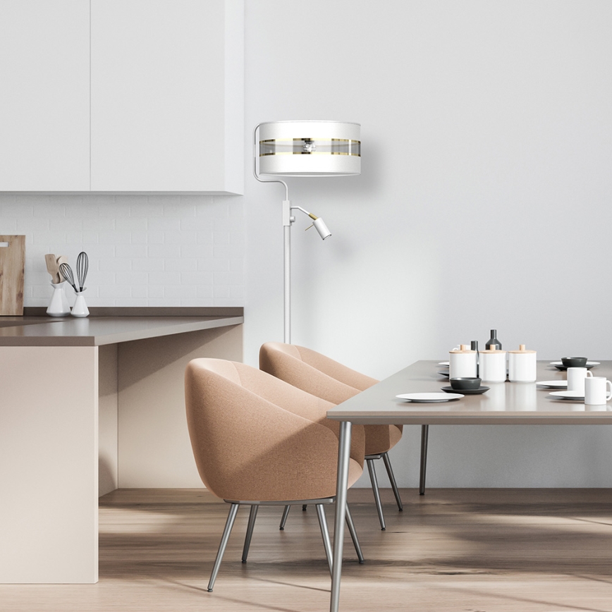 Lattialamppu ULTIMO 1xE27/40W/230V + 1xGU10/MR11/7W valkoinen