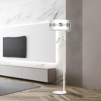 Lattialamppu ULTIMO 1xE27/40W/230V + 1xGU10/MR11/7W valkoinen