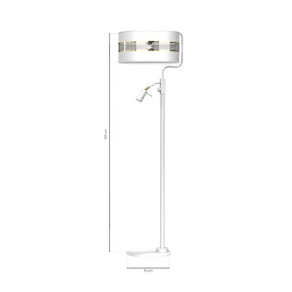 Lattialamppu ULTIMO 1xE27/40W/230V + 1xGU10/MR11/7W valkoinen