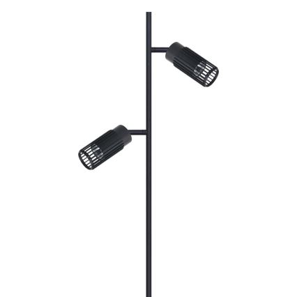 Lattialamppu VERTICAL 2xGU10/8W/230V musta
