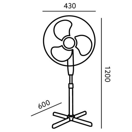 Lattiatuuletin kaukosäätimellä VIENTRO-R 45W
