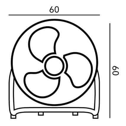 Lattiatuuletin VIENTO 100W / 230V kiiltävä kromi