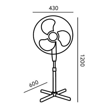 Lattiatuuletin VIENTO 45W / 230V valkoinen