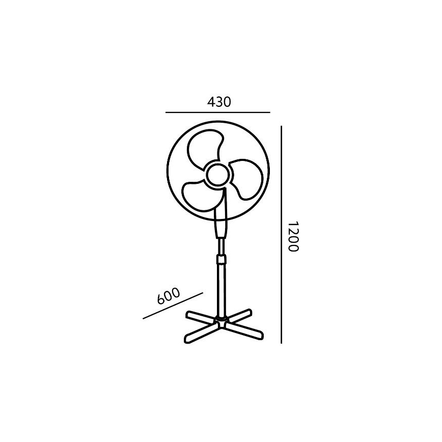 Lattiatuuletin VIENTO 45W / 230V valkoinen