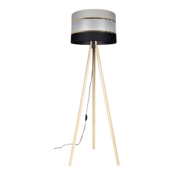Lattiavalaisin CORAL 1xE27/60W/230V beige/musta/harmaa/kulta
