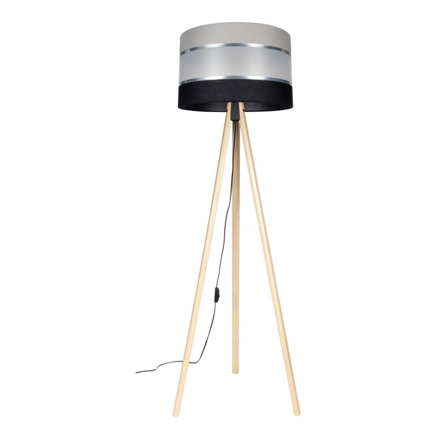 Lattiavalaisin CORAL 1xE27/60W/230V beige/musta/harmaa/matattu kromi