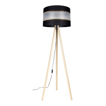 Lattiavalaisin CORAL 1xE27/60W/230V beige/musta/kulta