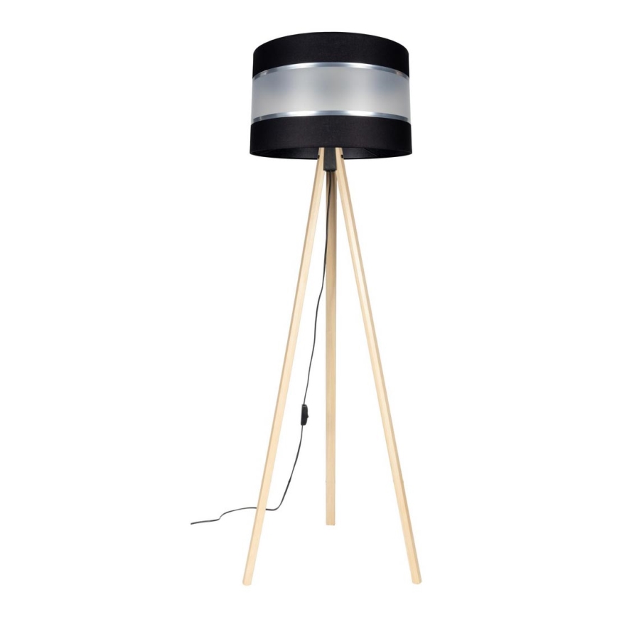 Lattiavalaisin CORAL 1xE27/60W/230V beige/musta/matattu kromi