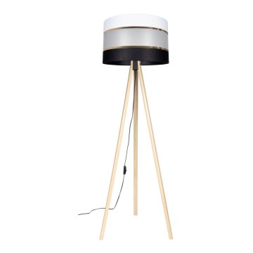 Lattiavalaisin CORAL 1xE27/60W/230V beige/musta/valkoinen/kulta