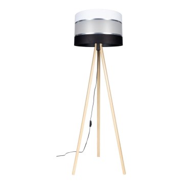 Lattiavalaisin CORAL 1xE27/60W/230V beige/musta/valkoinen/matattu kromi