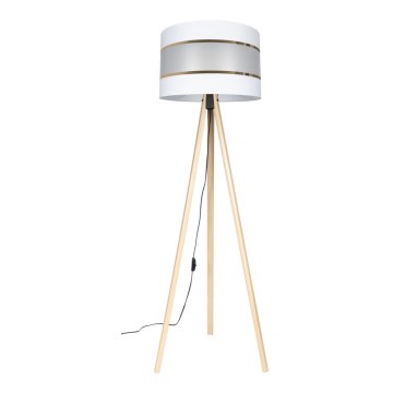 Lattiavalaisin CORAL 1xE27/60W/230V beige/valkoinen/kulta