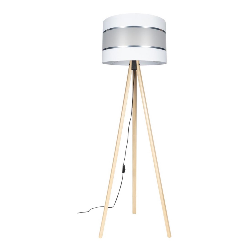 Lattiavalaisin CORAL 1xE27/60W/230V beige/valkoinen/matattu kromi