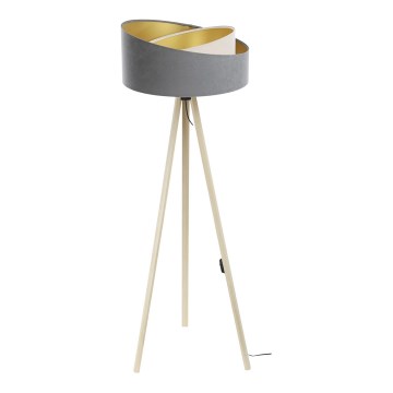 Lattiavalaisin GALAXY 1xE27/60W/230V harmaa/beige