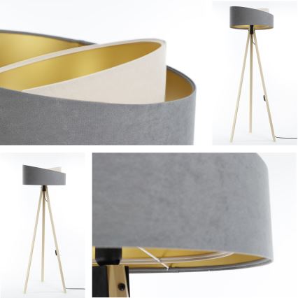 Lattiavalaisin GALAXY 1xE27/60W/230V harmaa/beige