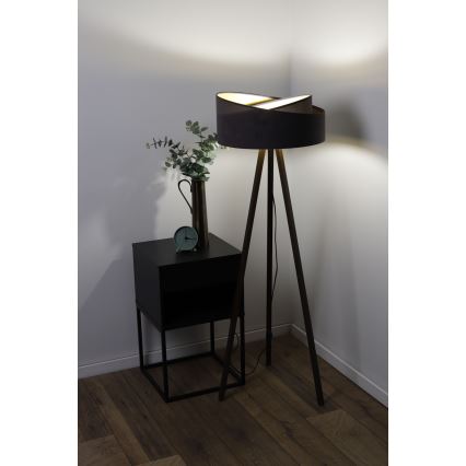 Lattiavalaisin GALAXY 1xE27/60W/230V harmaa/musta