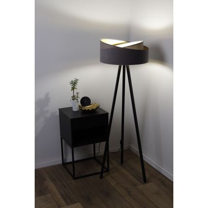 Lattiavalaisin GALAXY 1xE27/60W/230V harmaa/musta