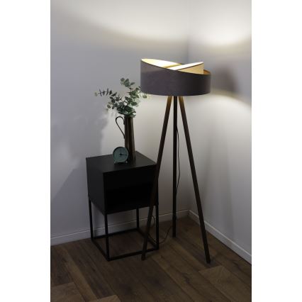 Lattiavalaisin GALAXY 1xE27/60W/230V harmaa/ruskea