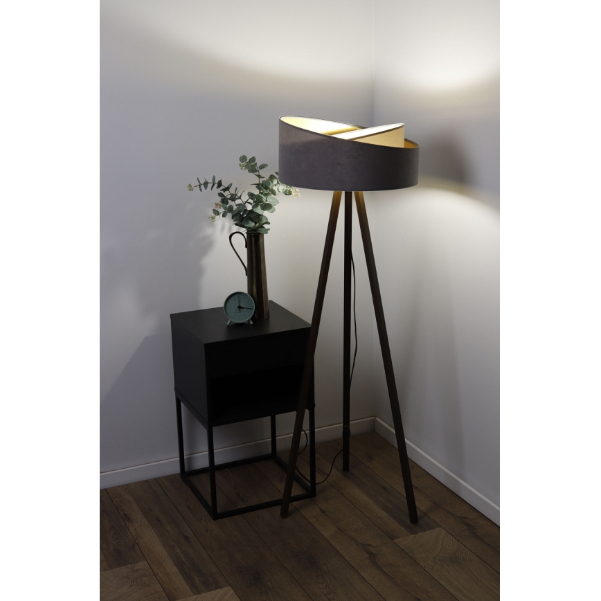 Lattiavalaisin GALAXY 1xE27/60W/230V harmaa/ruskea