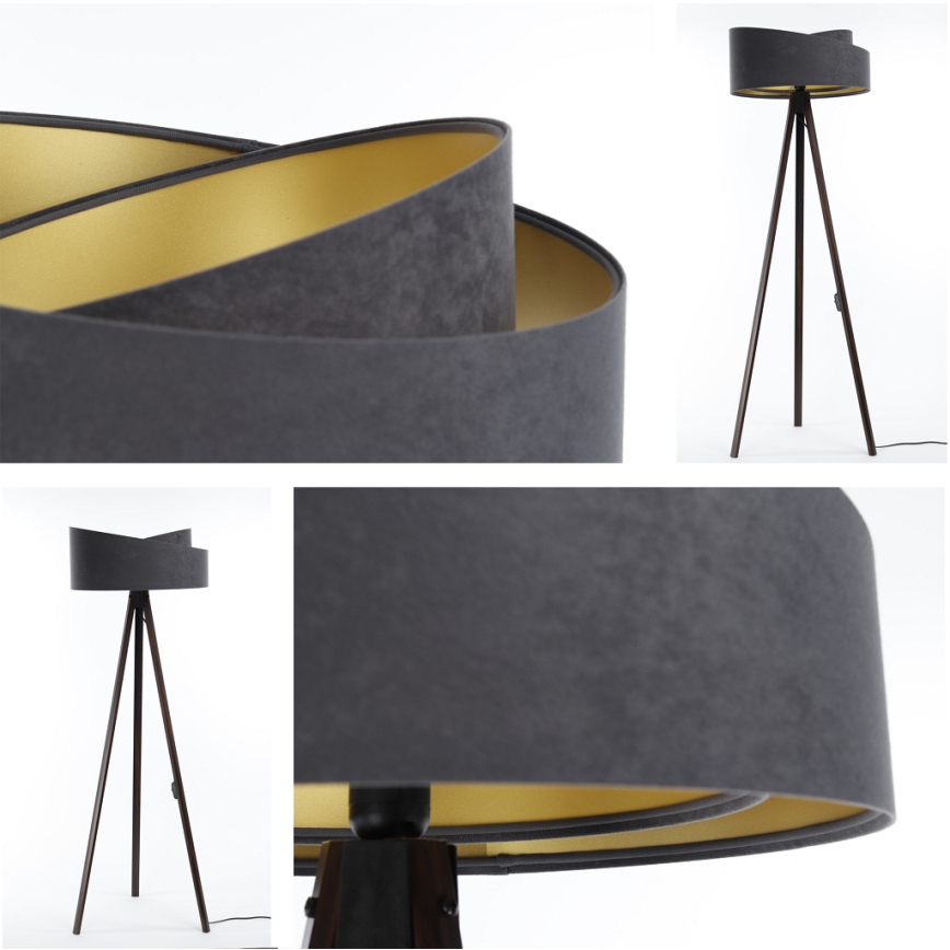 Lattiavalaisin GALAXY 1xE27/60W/230V harmaa/wenge