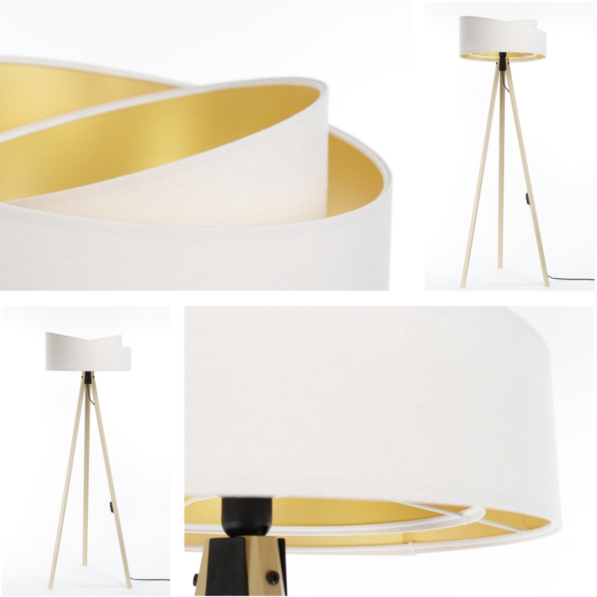 Lattiavalaisin GALAXY 1xE27/60W/230V valkoinen/beige