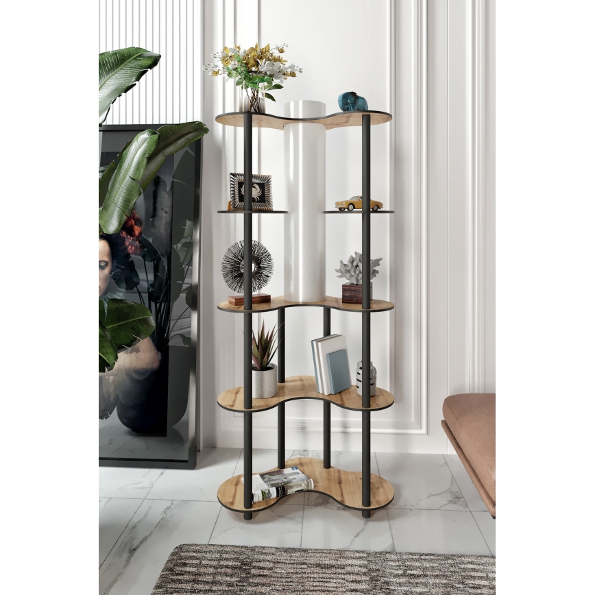Lattiavalaisin hyllyillä 1xE27/40W/230V 150 cm musta/beige
