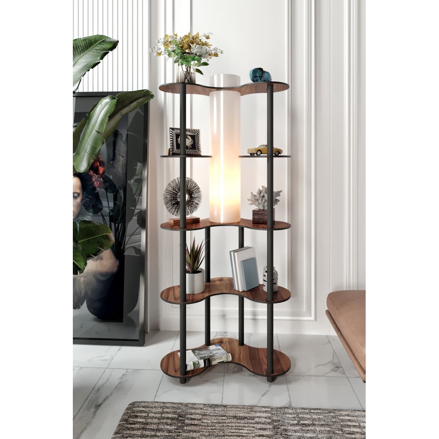 Lattiavalaisin hyllyillä 1xE27/40W/230V 150 cm musta/ruskea