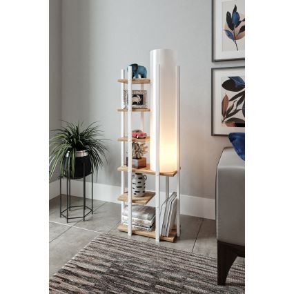 Lattiavalaisin hyllyillä MODA DOR 1xE27/40W/230V valkoinen/ruskea