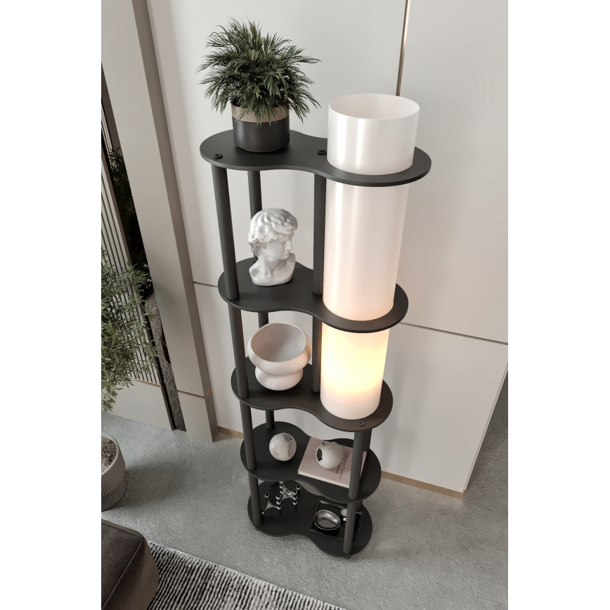 Lattiavalaisin hyllyillä NOTO 1xE27/40W/230V musta
