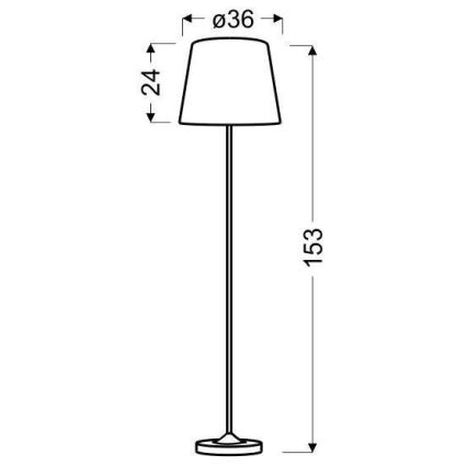 Lattiavalaisin SEGIN 1xE27/60W/230V harmaa/kiiltävä kromi
