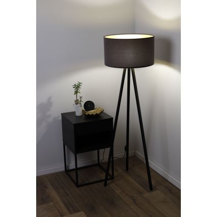 Lattiavalaisin STANDART 1xE27/60W/230V harmaa/musta