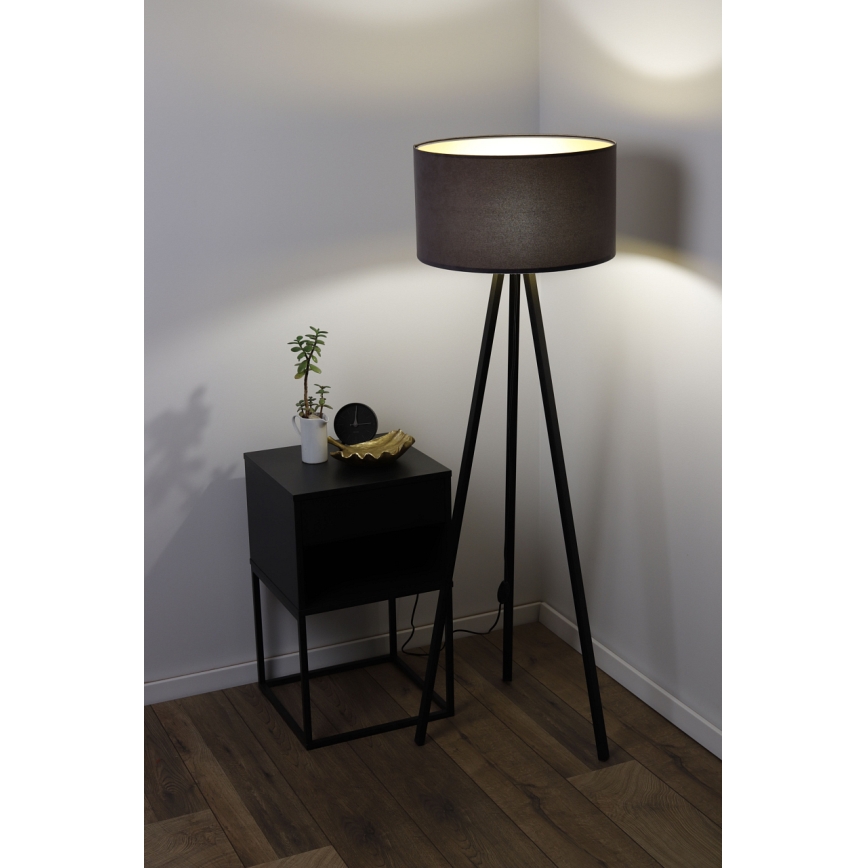 Lattiavalaisin STANDART 1xE27/60W/230V harmaa/musta