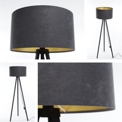 Lattiavalaisin STANDART 1xE27/60W/230V harmaa/wenge