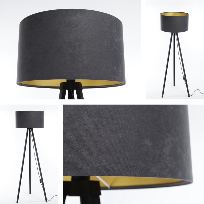 Lattiavalaisin STANDART 1xE27/60W/230V harmaa/wenge