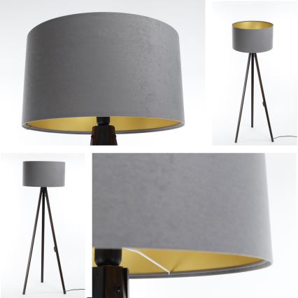 Lattiavalaisin STANDART 1xE27/60W/230V harmaa/wenge