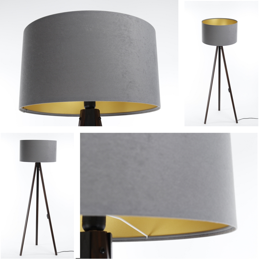 Lattiavalaisin STANDART 1xE27/60W/230V harmaa/wenge