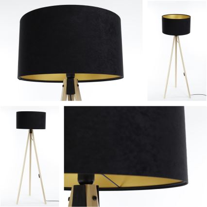 Lattiavalaisin STANDART 1xE27/60W/230V musta/beige