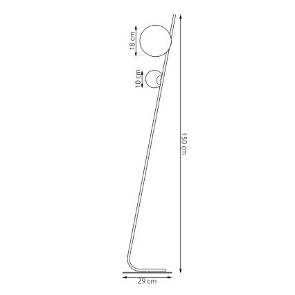 Lattiavalaisin TATU 2xG9/8W/230V valkoinen