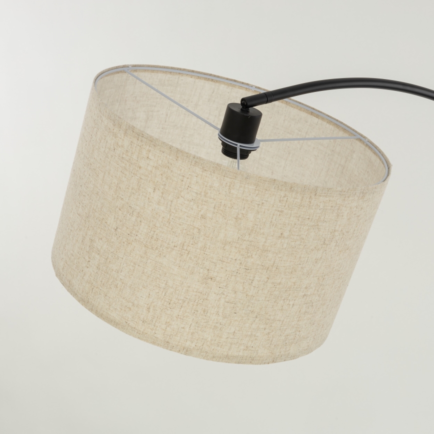 Lattiavalaisin ZENITH 1xE27/15W/230V musta/beige