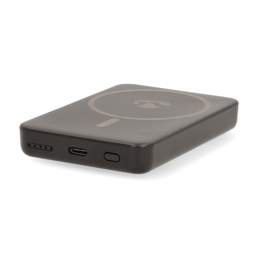 Laturi 2in1 magneettinen langattomalla latauksella MagSafe 5000 mAh musta