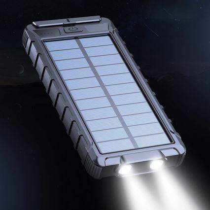 Laturi aurinkokennolampulla ja kompassilla 10000mAh 3,7V