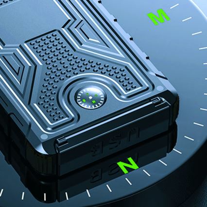 Laturi aurinkokennolampulla ja kompassilla 10000mAh 3,7V