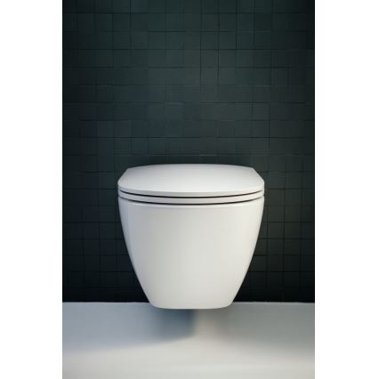 LAUFEN H8200830000001 - Seinään asennettava WC-istuin LUA, keramiikka/valkoinen